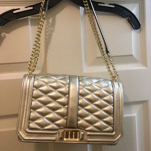 Gold Rebecca minkoff crossbody